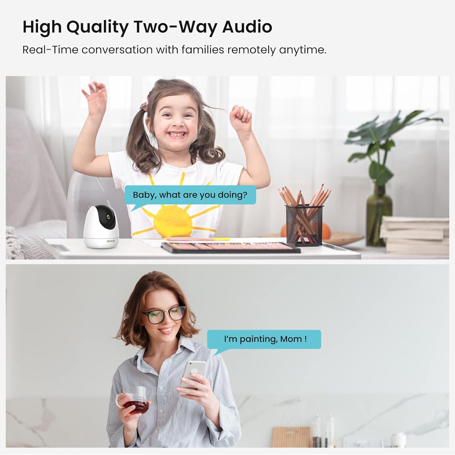Tenda (CP7) Cameras for Home Security, 2.5K Indoor Camera WiFi Camera, 360° Pan Tilt WiFi Camera with Phone APP, 2-Way Audio, Night Vision, Smart Tracking, Human Detection, Cloud Storage Tenda (CP7) Cameras for Home Security, 2.5K Indoor Camera WiFi Camera, 360° Pan Tilt WiFi Camera with Phone APP, 2-Way Audio, Night Vision, Smart Tracking, Human Detection, Cloud Storage